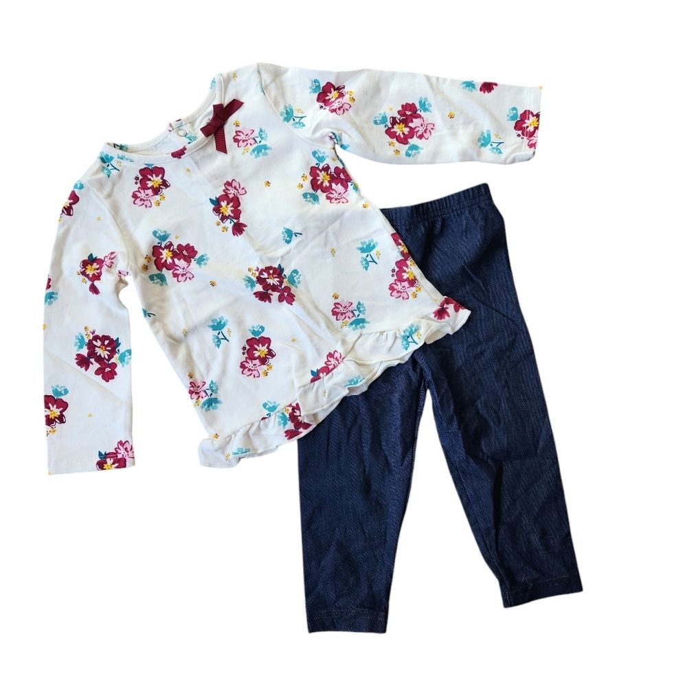 Child of Mine by Carter's 2-piece Floral Shirt and Pants Set Size 18 months NWT